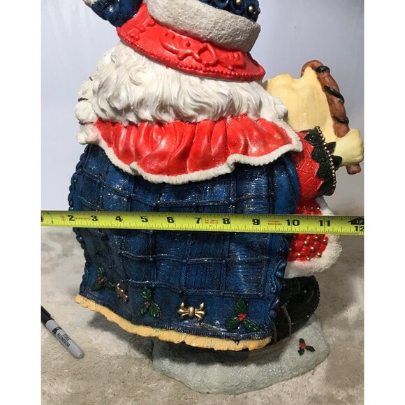 International Bazaar Santa Claus Figurine Large Multicolored Resin 17” Tall - Picture 8 of 8